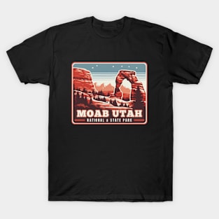 Moab Utah Arches National Park Vintage Retro Sunset T-Shirt